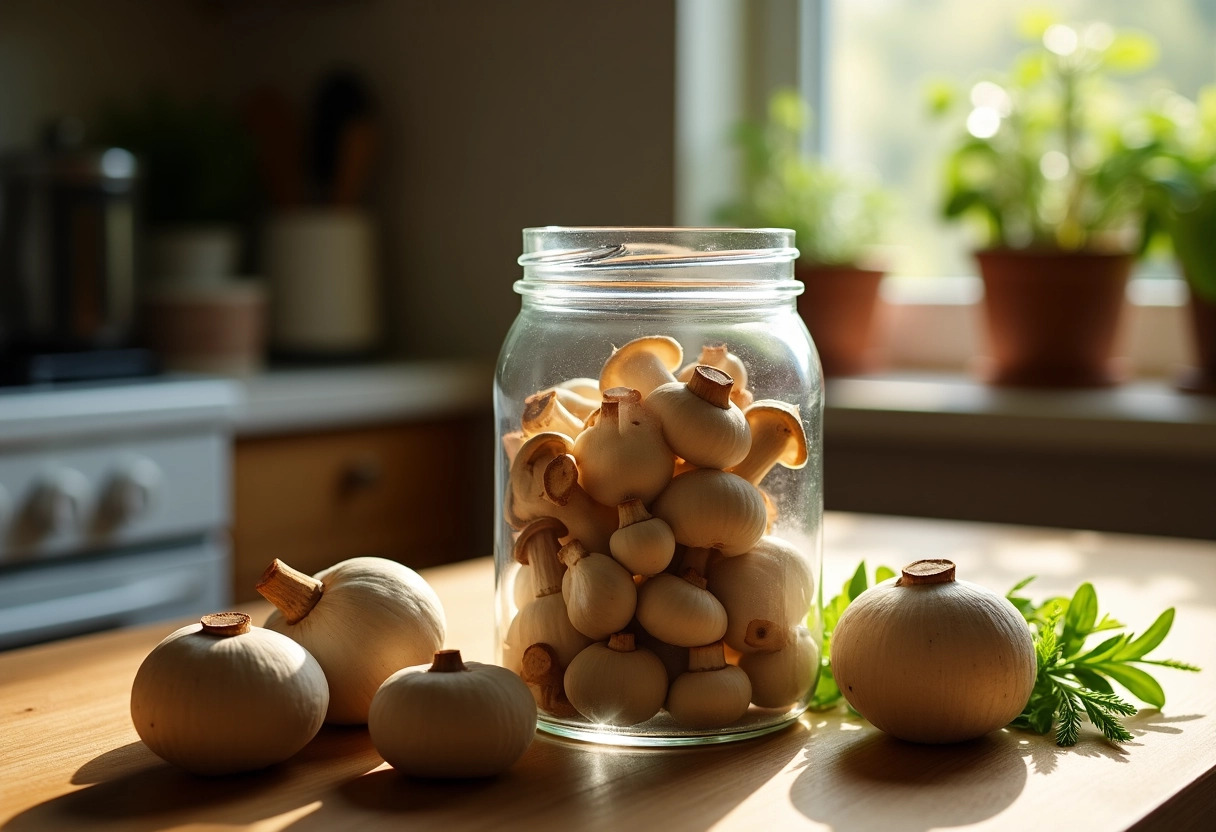 champignons déshydratés